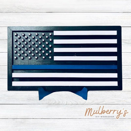 Our American flag project is a classic and a great way to honor all those who have served! Approximately 14" wide by 10" tall. Optional stand is available.