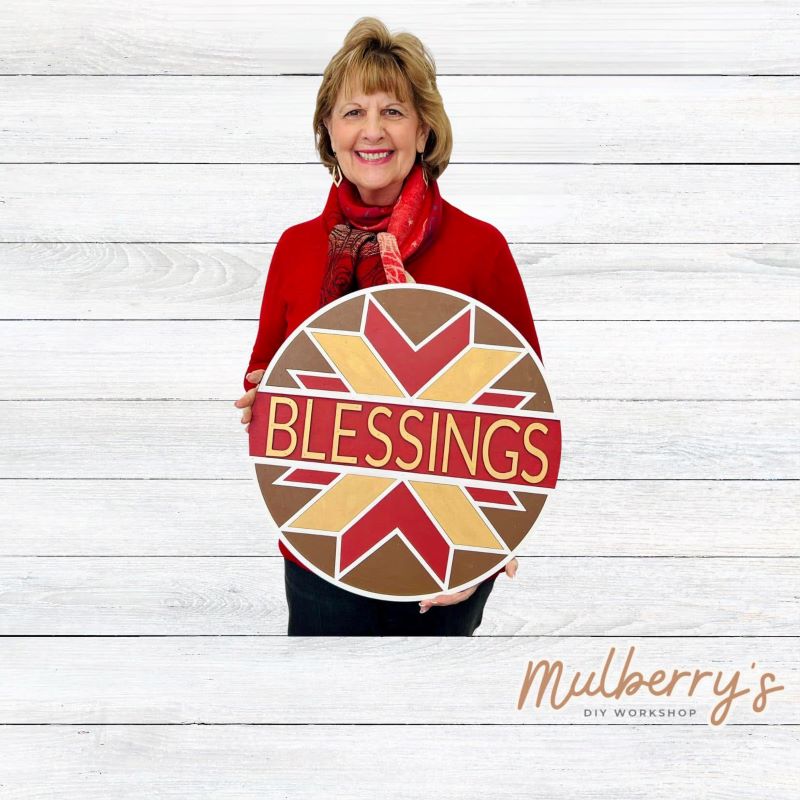 Personalized 18" Barn Quilt Round