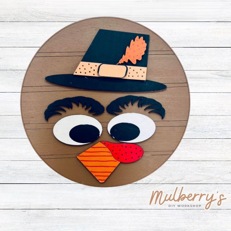 Our cute little turkey rounds are so cute and perfect for kids to complete! Approximately 10" in diameter. Optional stands are available.