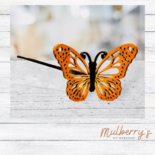 Our butterfly stake is perfect for your garden! Approximately 10" tall.
