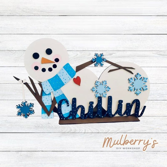 Needing a little more complicated project for your tween or teen? We know they like to chill as much as this snowman does! He is approximately 8" tall by 14" wide.