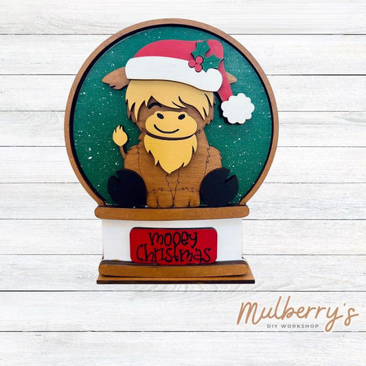 Our interchangeable mini snowglobe is the perfect addition to your seasonal decor! Simply switch out the interchangeable pieces for every holiday/season! Approximately 7" tall by 5.5" wide.