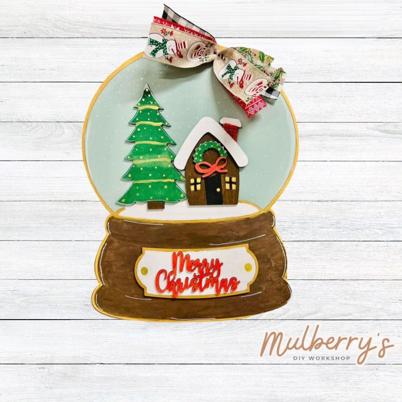 Our Merry Christmas Snowglobe 22" door hanger is one of our most popular Christmas projects!