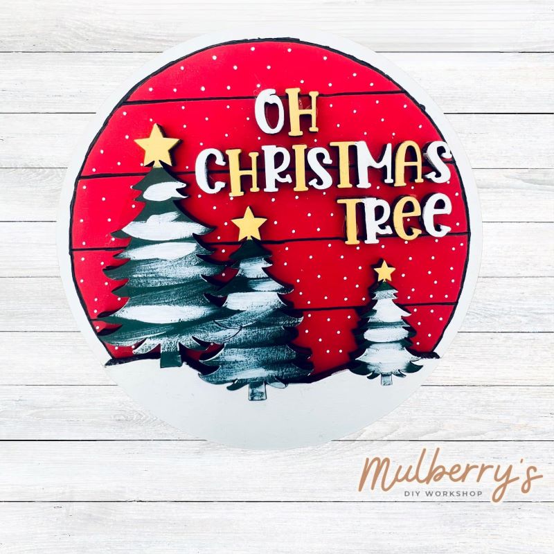 Decorate your home with our Oh Christmas Tree insert. Our inserts may be displayed solo or with our Interchangeable Tabletop, which is sold separately.