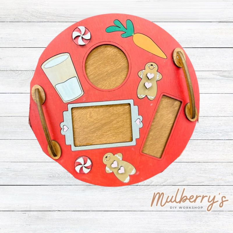 Let your kids paint and decorate our "Cookies for Santa" board! Approximately 10.5" in diameter.