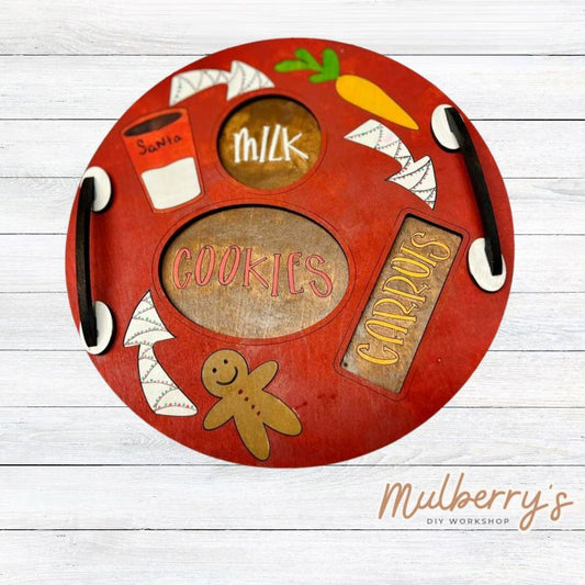 Let your kids paint and decorate our "Cookies for Santa" board! Approximately 10.5" in diameter.