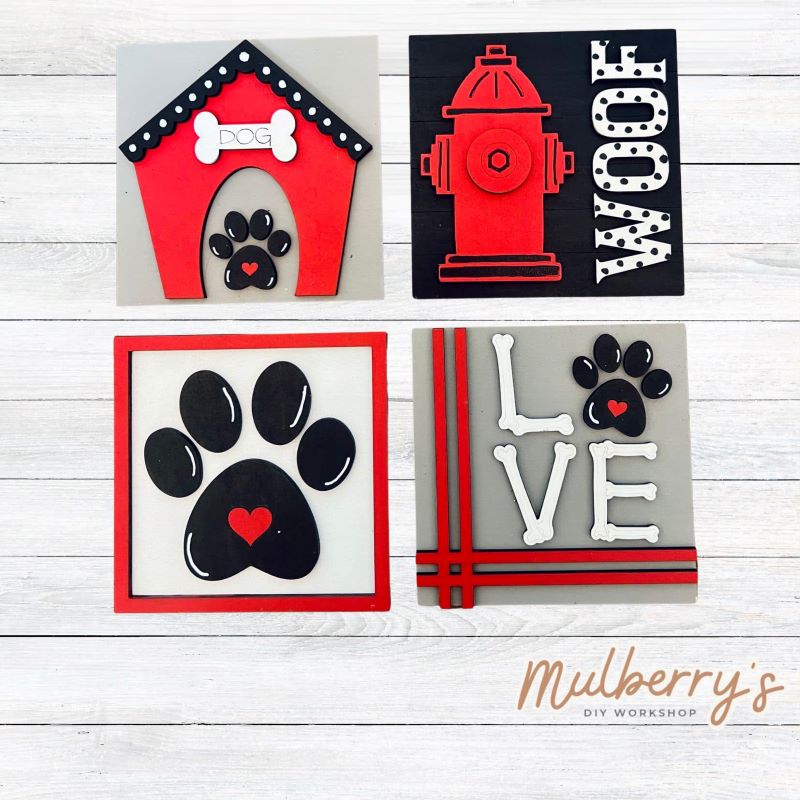 Our 4x4 dog decorative tiles are so versatile. They go perfectly with many of our interchangeable bases! Display them in our learning towers, tiered trays, or display shelves.