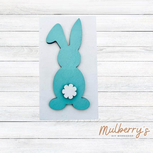 Our bunny insert coordinates with out interchangeable HOME Shelf Sitter, but can also be displayed on other interchangeable bases such as tiered trays.