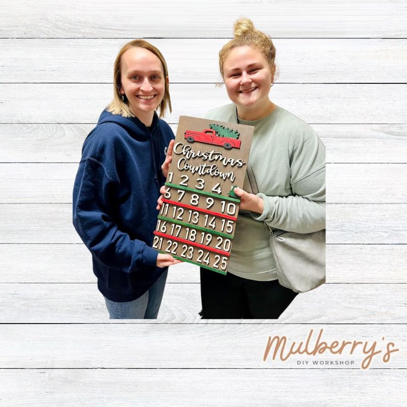 Let us help you countdown to Christmas with our amazing farmhouse truck countdown calendar! Approximately 11" tall by 6" wide.