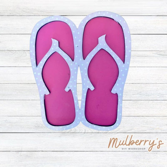 Our flip flops insert pairs perfectly with our Interchangeable Porch Leaner, which is sold separately.