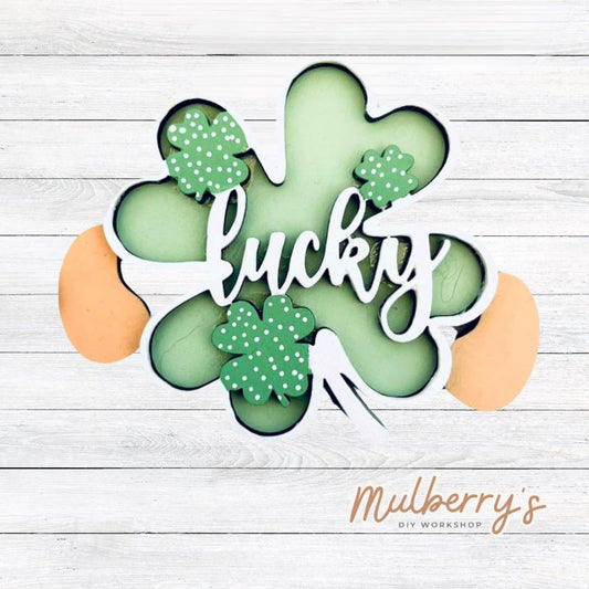 Decorate your home with our Lucky Shamrock insert. Our inserts may be displayed solo or with our interchangeable gnome sweet gnome door hanger, which is sold separately.