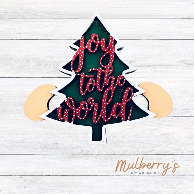 Decorate your home with our Christmas Tree insert. Our inserts may be displayed solo or with our interchangeable gnome sweet gnome door hanger, which is sold separately.