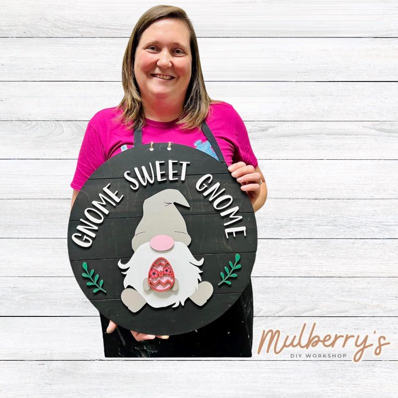 DIY Deluxe Gnome Sweet shops Gnome Sign