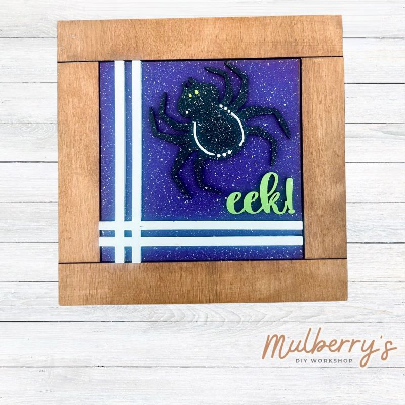 Our interchangeable square frame is the perfect way to display the different seasonal and holiday decorative tiles! Choose your favorite halloween decorative tile to display inside! This listing includes the base and choice of one halloween insert. Approximately 6" in diameter.