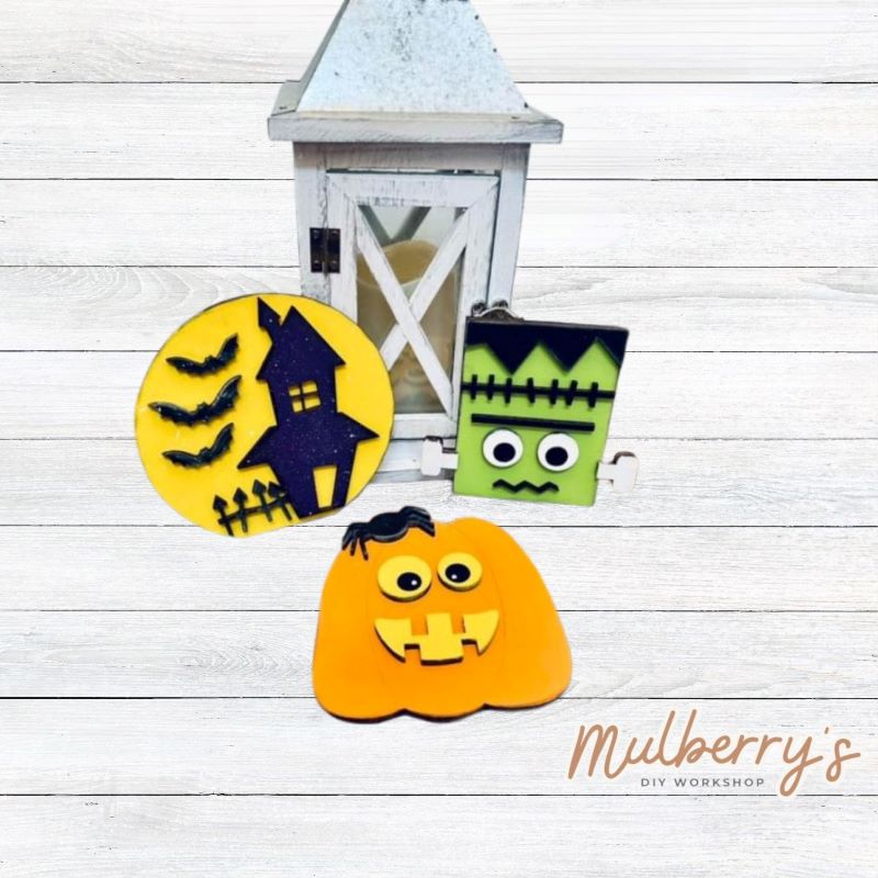 Your child will love painting our spooky shelf sitters! Approximately 6" tall.