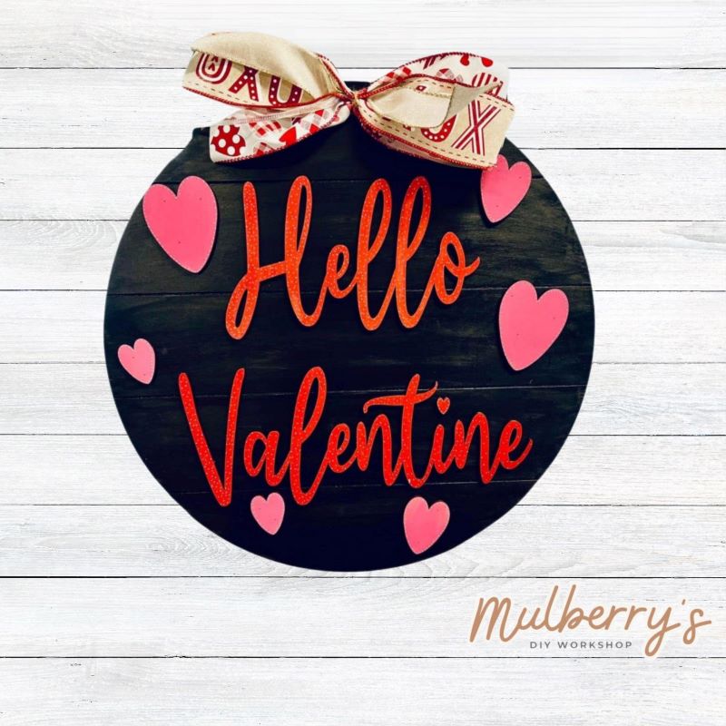 Our Hello Valentine 18" door hanger is heartastic!