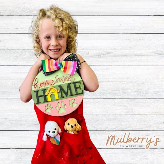 Your home is so much sweeter with furry friends! Our 10.5" door hanger is a great reminder on those ruff days.