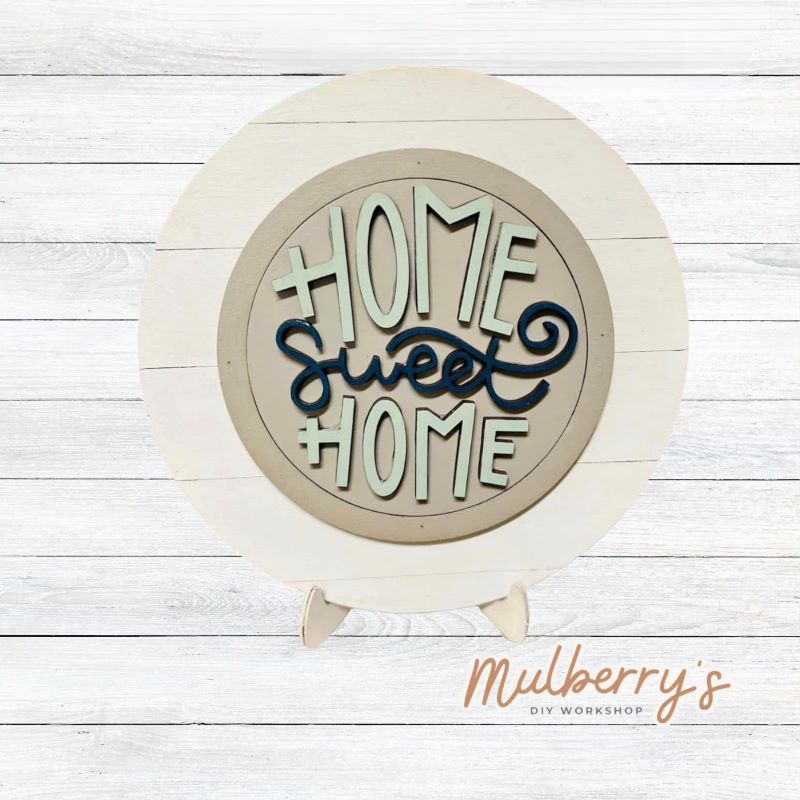 Decorate you home with our 8-inch mini interchangeable plate stand and home sweet home insert. 