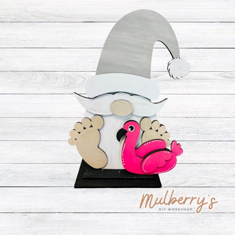 Flamingo Insert for Interchangeable Stand-Up Gnome