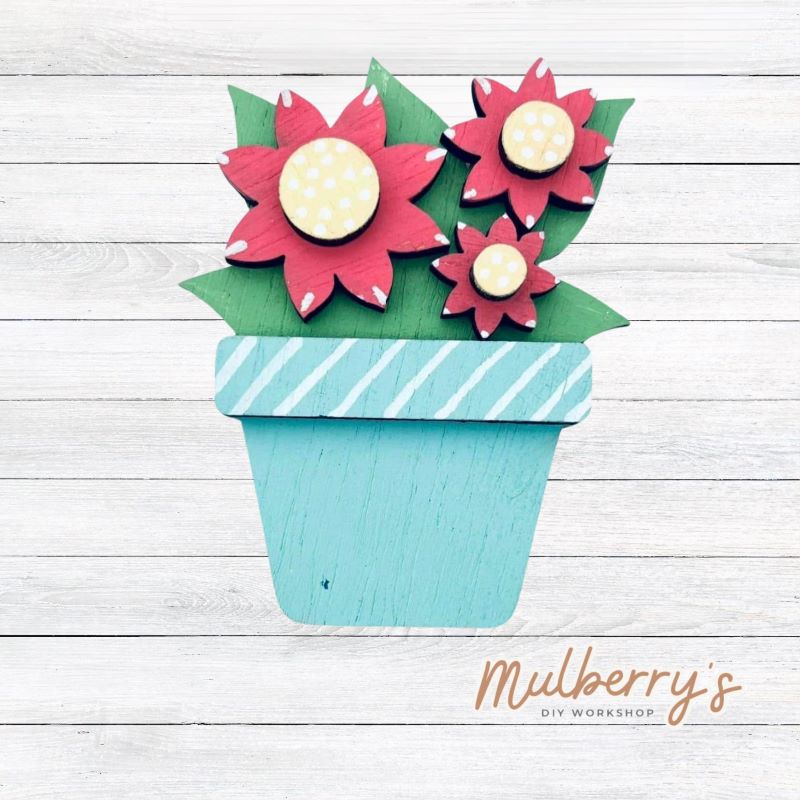 Decorate your home with our Flower Pot insert. Our inserts may be displayed solo or with our interchangeable gnome, which is sold separately.