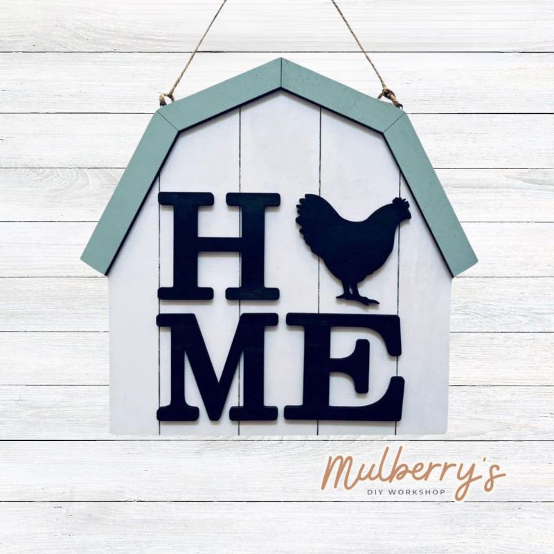 Our mini home barn door hanger is the perfect addition to your farm! Approximately 10.5" tall. The letter "O" is interchangeable with different farm animals! Choose your favorite animals to display