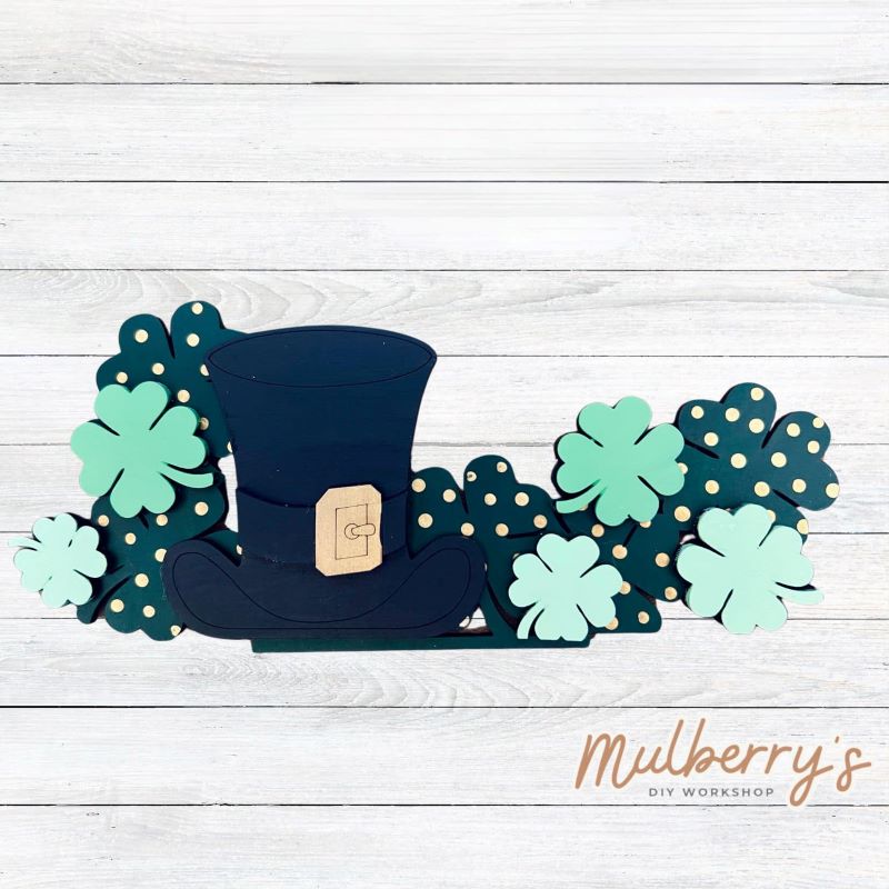 Decorate your home with our st. patty insert. Our inserts may be displayed solo or with our Interchangeable Lantern, which is sold separately.