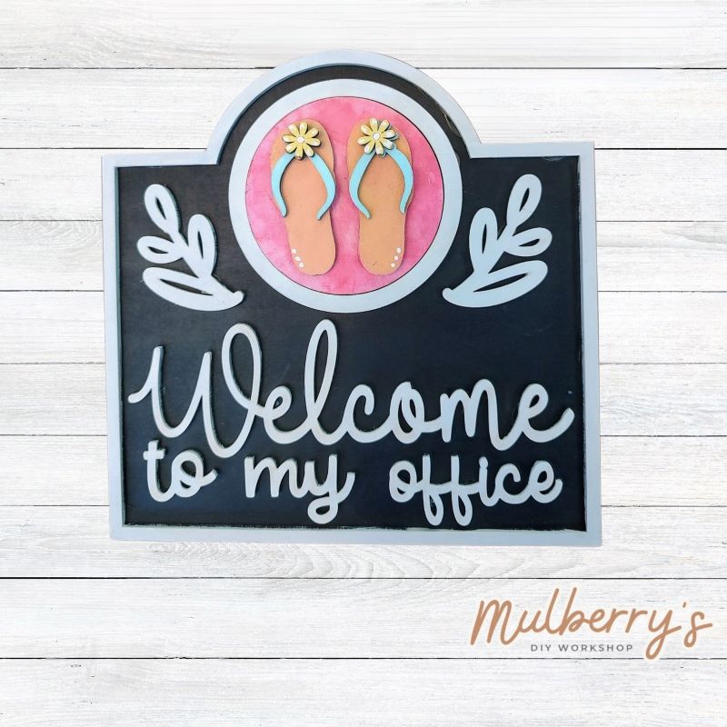 Decorate your office with our interchangeable welcome office sign! Every month has a coordinating theme and insert! This product includes interchangeable office sign base and choice of ONE seasonal insert.  Base is approximately 7.5" tall by 7.5" wide. Additional inserts can be purchased separately.