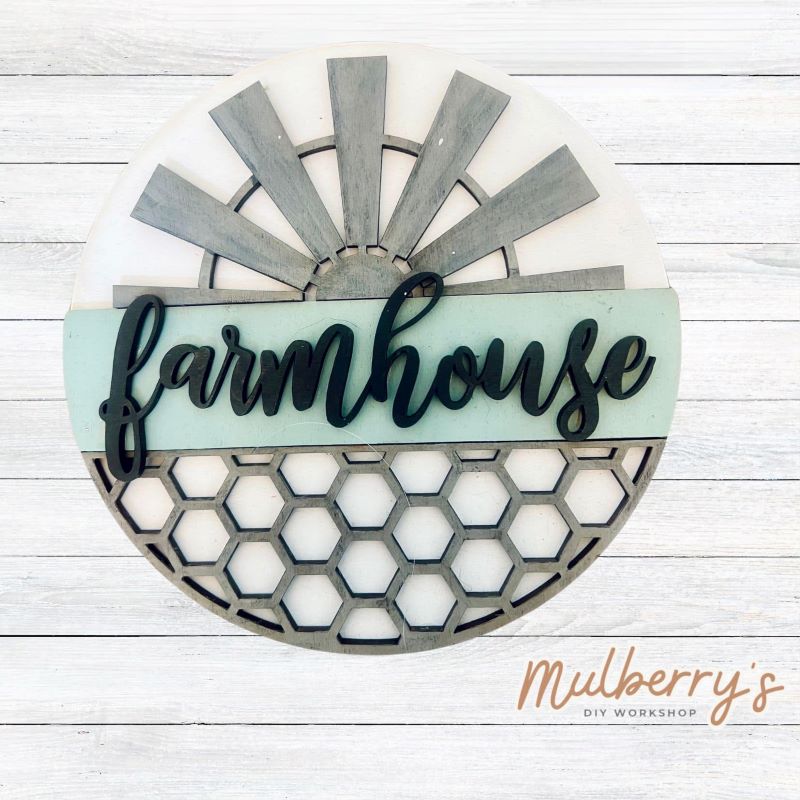 Decorate your home with our 7.5-inch Farmhouse insert. Our inserts may be displayed solo or with our interchangeable plate stand, which is sold separately.