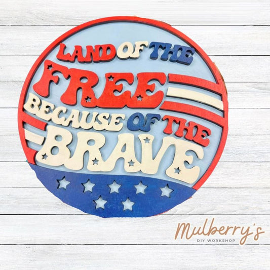 Decorate your home with our 7.5-inch Land of the Free insert. Our inserts may be displayed solo or with our interchangeable plate stand, which is sold separately.