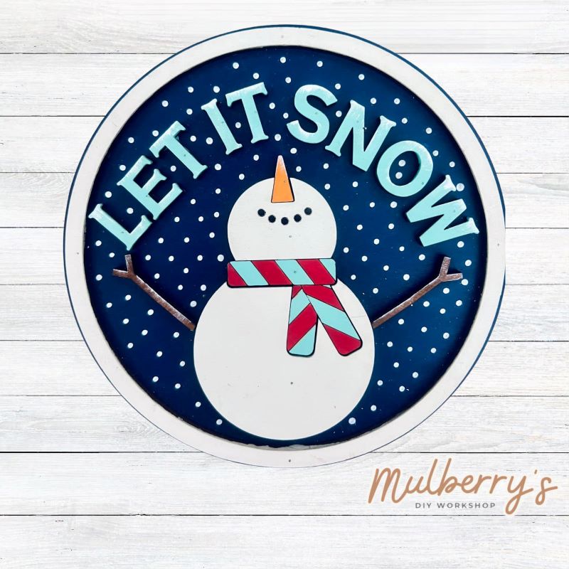 Decorate your home with our 7.5-inch Let It Snow Snowman insert. Our inserts may be displayed solo or with our interchangeable plate stand, which is sold separately.