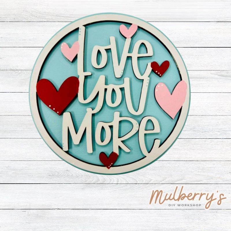 Decorate your home with our 7.5-inch Love You More insert. Our inserts may be displayed solo or with our interchangeable plate stand, which is sold separately.