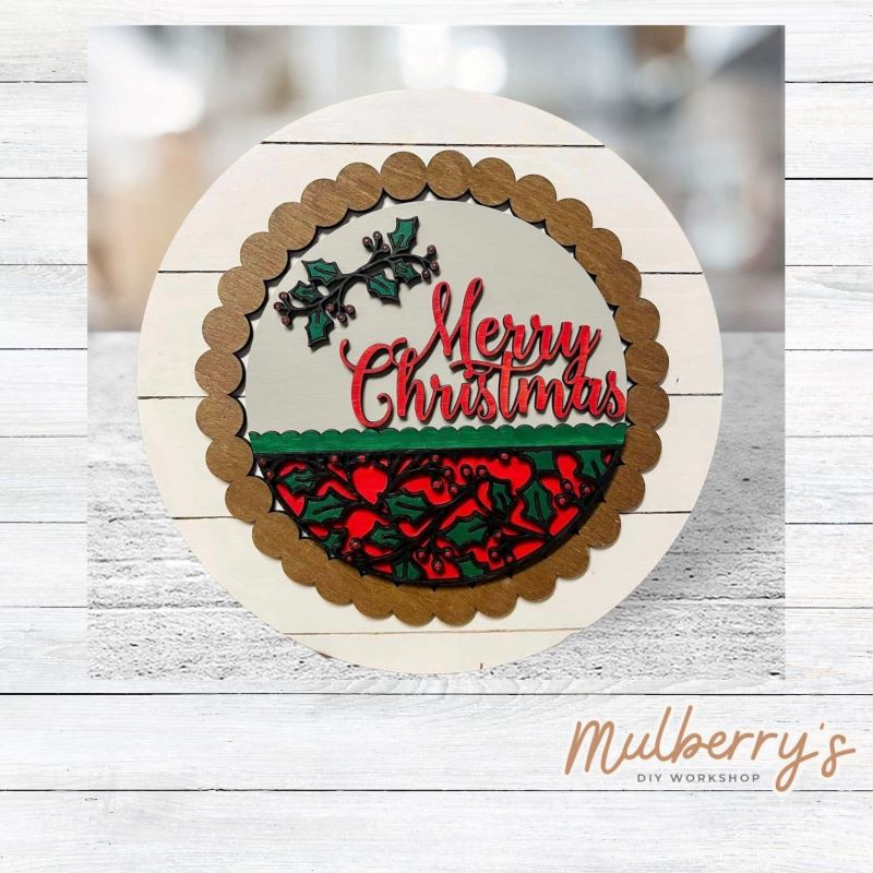 We love our large interchangeable plate with stand! It's approximately 11.5-inches is diameter and can display your favorite seasonal/holiday insert. This set includes the large interchangeable plate with stand and the Merry Christmas insert.