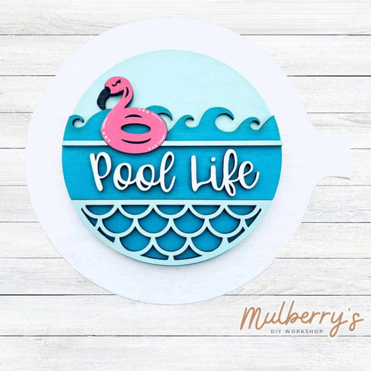 Decorate your home with our 7.5-inch Pool Life or Beach Life insert. Our inserts may be displayed solo or with our interchangeable plate stand, which is sold separately.