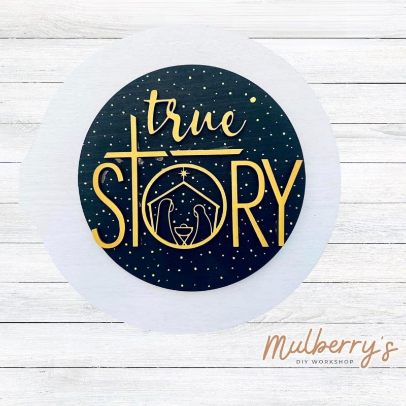 Decorate your home with our 7.5-inch True Story insert. Our inserts may be displayed solo or with our interchangeable plate stand, which is sold separately.