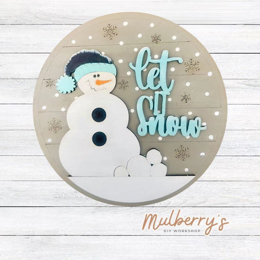 Decorate your home with our Let It Snow insert. Our inserts may be displayed solo or with our Interchangeable Tabletop, which is sold separately.