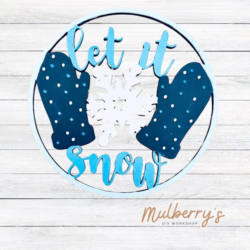 Decorate your home with our Let It Snow insert. Our inserts may be displayed solo or with our interchangeable window, which is sold separately.