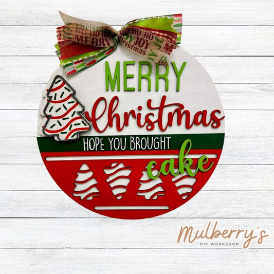 Celebrate the holiday season with our Merry Christmas Bakery 18" door hanger!