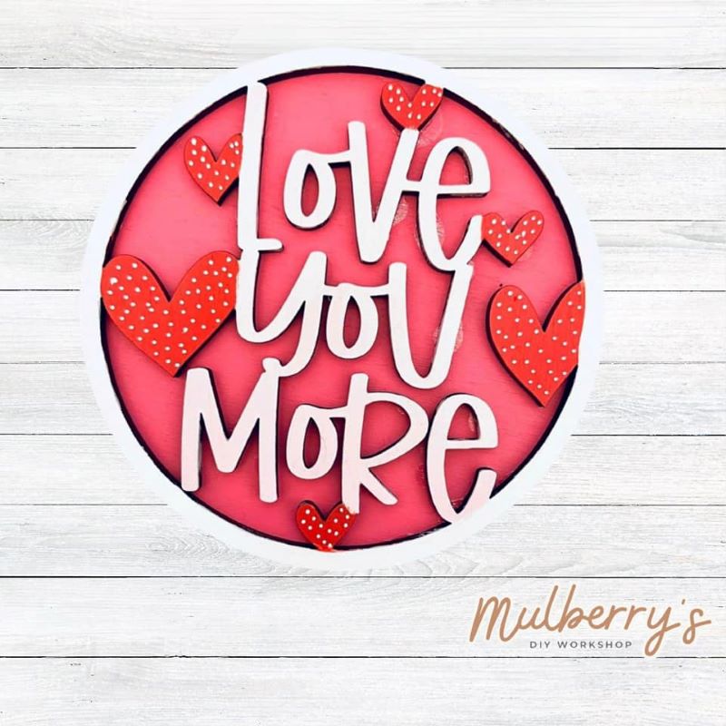 Decorate your home with our 4.5-inch Love You More insert. Our inserts may be displayed solo or with our interchangeable mini plate stand, which is sold separately.