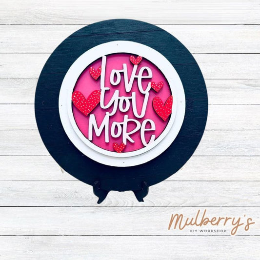 We love our mini interchangeable plate with stand! It's approximately 8-inches is diameter and can display your favorite seasonal/holiday insert. This set includes mini interchangeable plate with stand and love you more insert.