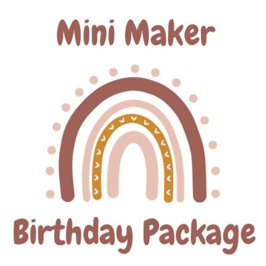We love hosting birthday parties at Mulberry's DIY Workshop.  Our Mini Maker Birthday Package is a semi-private event.  Food and drink are allowed.  Cost of $150 includes semi-private event space, 2-hours of fun, and a project from our birthday party collection for up to 6 guests. 