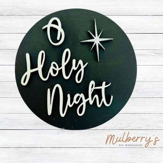 Decorate your home with our 4.5-inch O Holy Night insert. Our inserts may be displayed solo or with our interchangeable mini plate stand, which is sold separately.