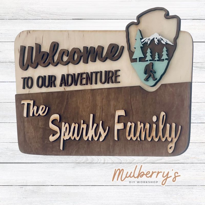 Our personalized national park sign is the perfect project for outdoor-loving families! Approximately 10.5" tall by 15" wide.