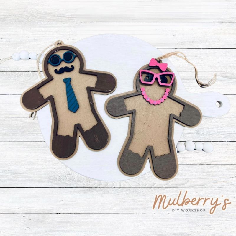 Our oversized gingerbread ornaments are so much fun to paint! Approximately 7.5" tall.