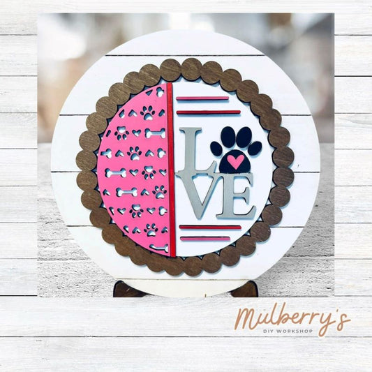 We love our large interchangeable plate with stand! It's approximately 11.5-inches is diameter and can display your favorite seasonal/holiday insert.