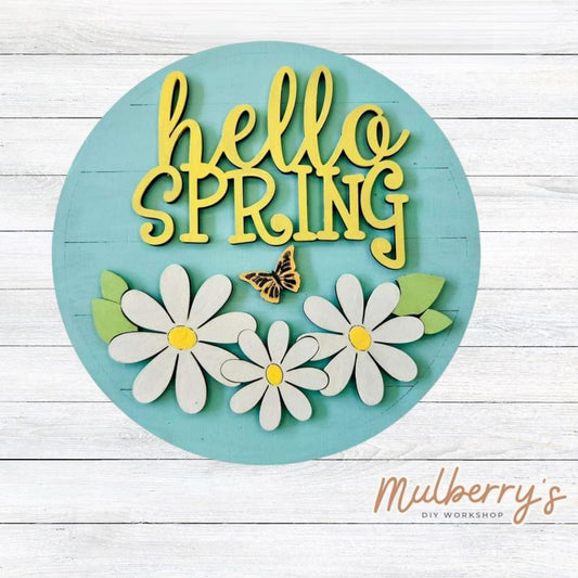 Decorate your home with our Hello Spring insert. Our inserts may be displayed solo or with our Interchangeable Tabletop, which is sold separately.
