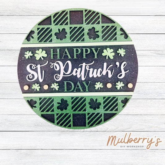 Decorate your home with our 7.5-inch Happy St. Patrick's Day insert. Our inserts may be displayed solo or with our interchangeable plate stand, which is sold separately.