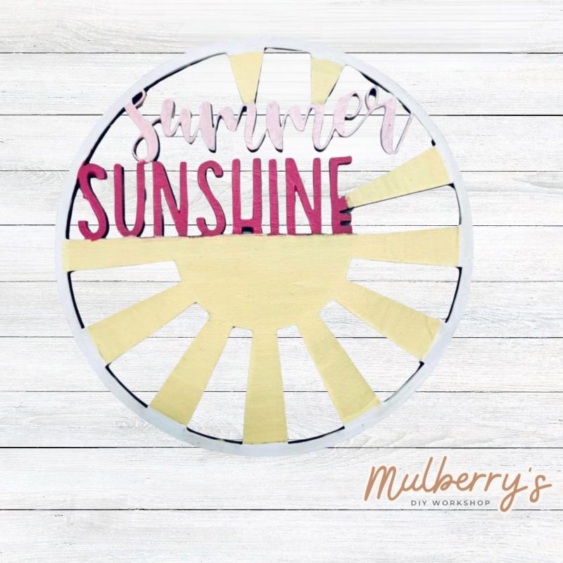 Decorate your home with our Summer Sunshine insert. Our inserts may be displayed solo or with our interchangeable window, which is sold separately.