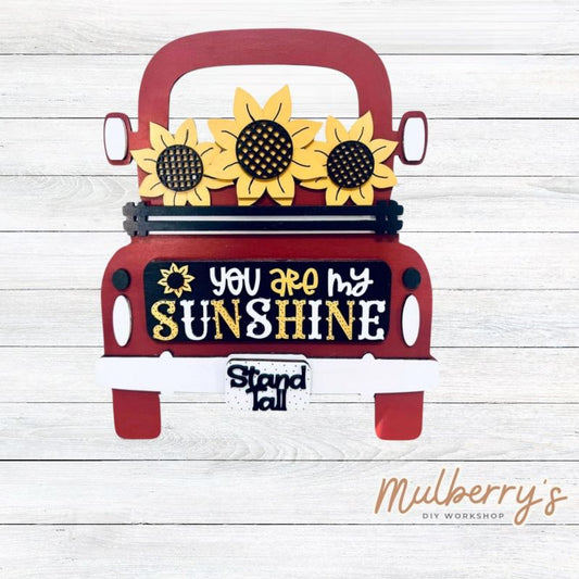 Our interchangeable truck is a must have!! Sunflower inserts are included in this set. Additional inserts are available for each holiday/season.