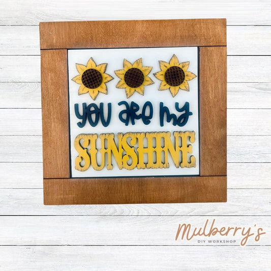 Interchangeable Square Frame with Sunflower Insert