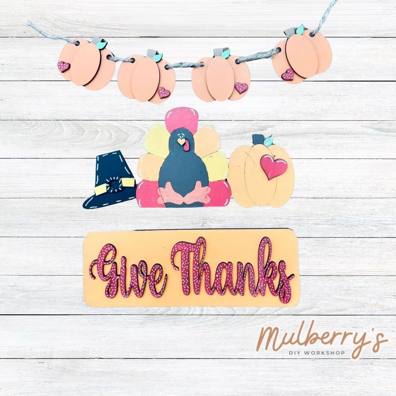 Our thanksgiving inserts go perfectly with our interchangeable pallet stand, which is sold separately.